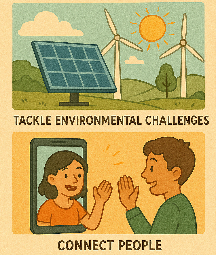 Tech Skills for the world (1) Tackle Environmental Challenges. Connect People.
